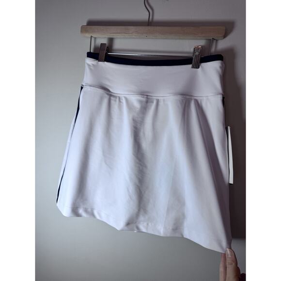 Aqua Athletic Golf Skort White W/Navy Contrast Trim Pull on Skort Sz S NWT $68 - Picture 14 of 16
